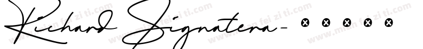 Richard Signatera字体转换